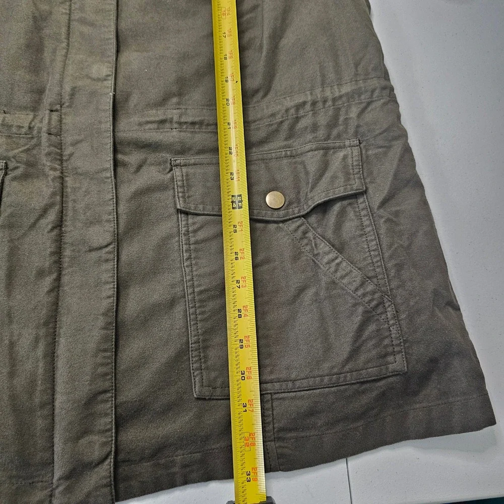 J. Jill Field Jacket XL Brown Removable Quilted Lining Utility Outdoor Barn Coat